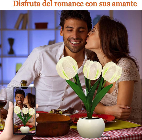 Xiaery Tulipanes De Luz Led Lámpara De Tulipán Lámpara De