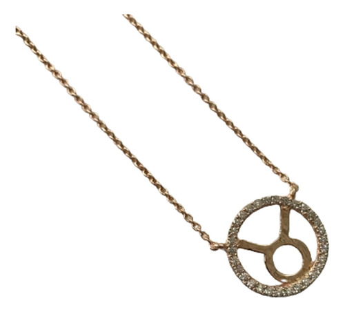 Collar Genérico Con Signo De Tauro, Cadena De Collar Chapada