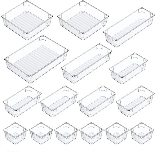 Set 16 Canastillas Organizadores Apilables Para Refrigerador