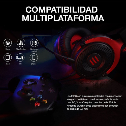 Imagen 2 de 10 de Auriculares Gamers Headset Para Pc Eksa E900 Multiplataforma