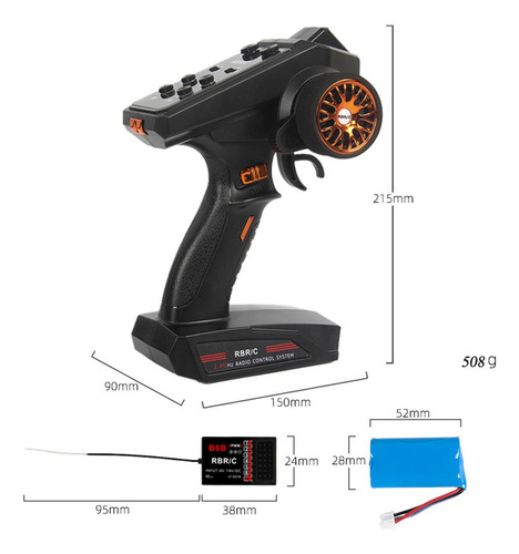 Transmisor De Radio Rc De 6 Canales Con Receptor Paquete C