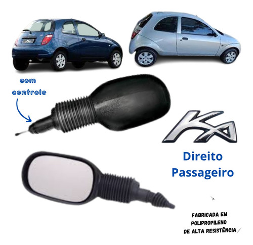 Retrovisor Ford Ka 97 98 A 2006 2007 2008 C/controle L/dir