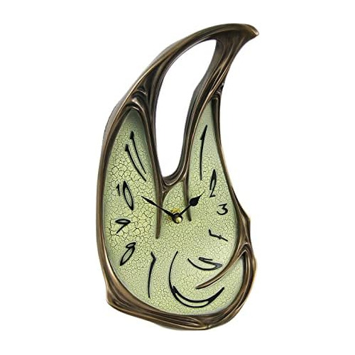 Reloj De Mesa Fundido Acabado Bronce, Reloj De Mesa Der...