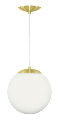 Lustre Pendente Orby Bola Globo Grande 23 Cm Dourado