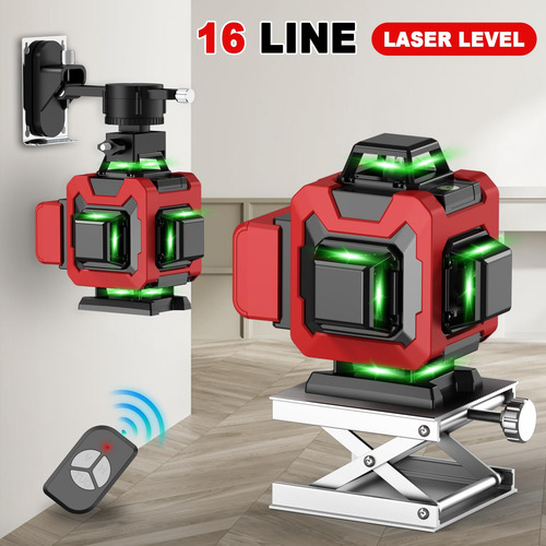 Nivelador Láser 4d 16 Líneas 4x360 Herramienta Verde