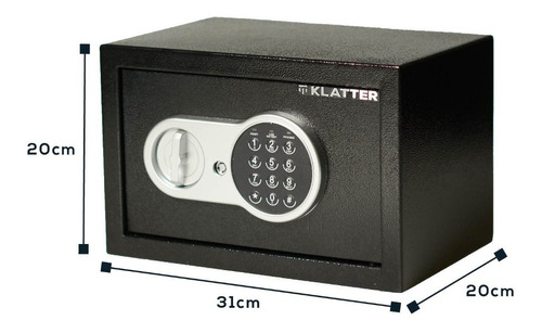 Caja Fuerte Digital Para Amurar - Klatter - 31 X 20 X 20 Cm