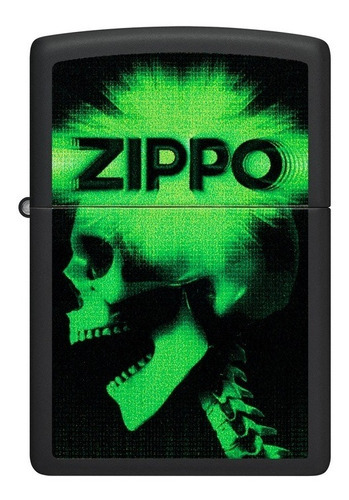 Zippo Green Caveira Design - 48485