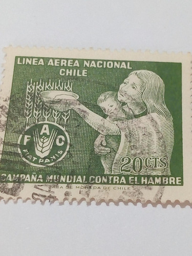 Estampilla Chile. Campaña Contra El Hambre  20cts        (5)