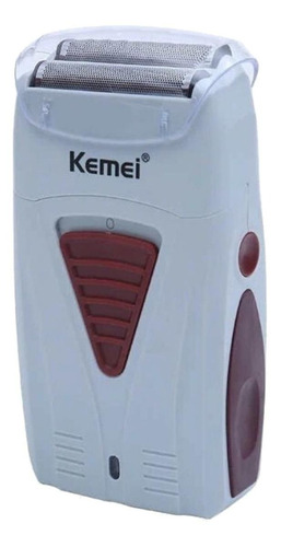 Imagen 2 de 7 de Afeitadora Kemei Km-3382 Blanca 220v Recargable Barberia