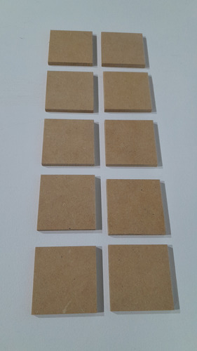 Formas Fibrofácil Mdf Apliques Cuadrados Cuadraditos X 10