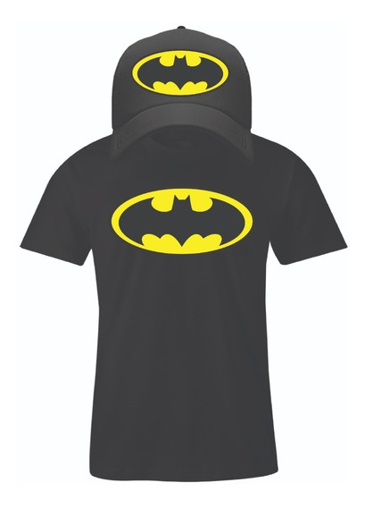 Playera Con Gorra Batman Batichica Familiar Adulto Inf Y Juv