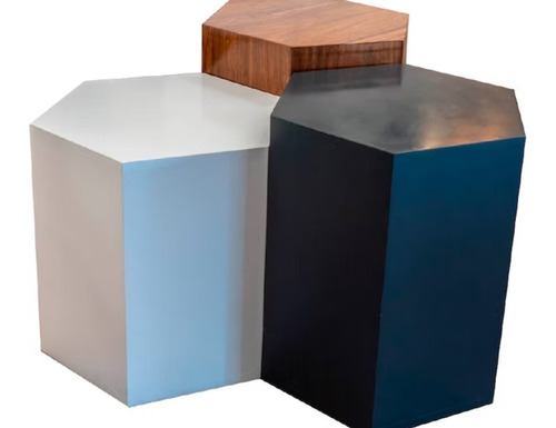 Mesa De Centro Hexagonal Nara Poliuretano , Oferta 