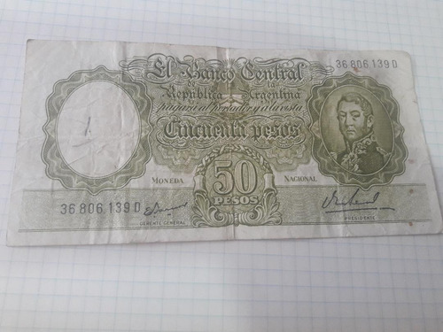 Billete De 50 Pesos Moneda Nacional 139
