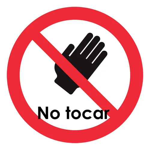 comprar Señal Prohibido Tocar Letrero No Tocar Estireno C40 20x20 Cm