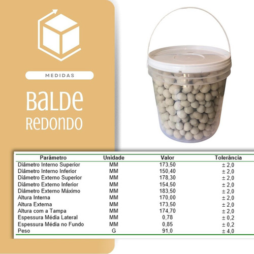 Balde Para Salada 3.2 Litros Transparente - 30 Pçs
