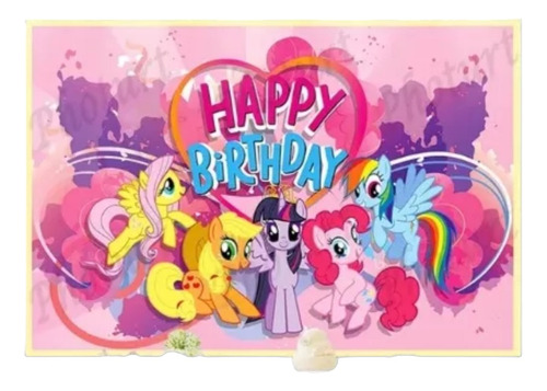 Art.fiesta Cumpleaños Infantil Decoración Cartel Little Pony