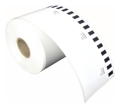 10 Rollos Cinta Continua Blanca Brother 62mm X 30m C1in