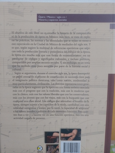 República Musica Opera Politica Sociedad Mexico Siglo Xix (Usado)