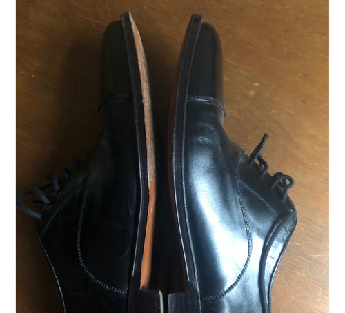 Zapatos De Cuero Negro Para Hombres Talle 41 42