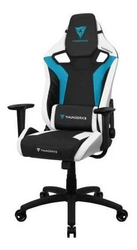 Cadeira de mesa para jogadores Aerocool Thunderx3 Xc3 Azure Blue Azul Cor Azul