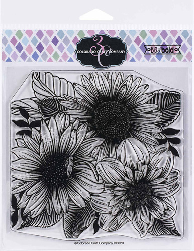 Colorado Craft Company Daisy Clear Stamp Dahlia-big Negrita