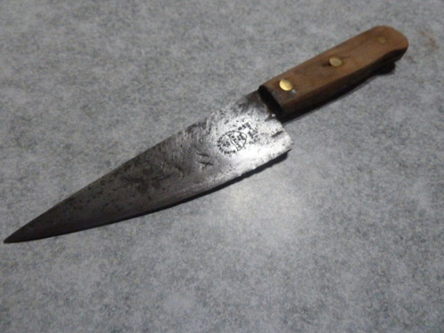 Cuchillo Antiguo De Hoja De Tijera De Tusar Inglesa