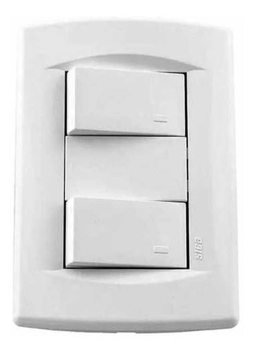 Llave De Luz 2 Puntos Completa Life Blanco Puro Sica