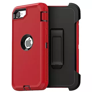 Funda Para iPhone SE 3rd & 2nd Generation Rojo/negro Plastic
