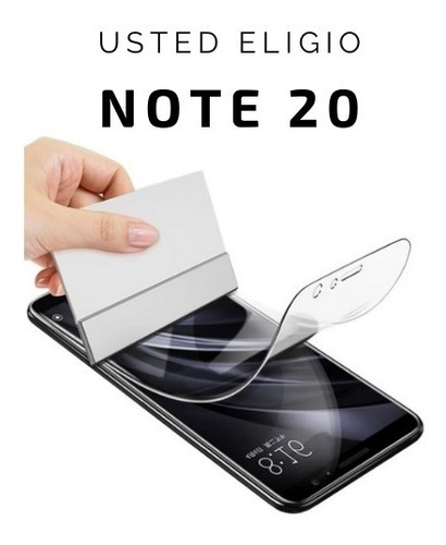 Imagen 2 de 7 de Film Pantalla Hidrogel Completo Samsung Note 20 Ultra 3d