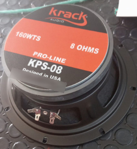 Krack Kps-08 Bocina De 8 Pulgadas 160 Wats 2 Piezas Negro
