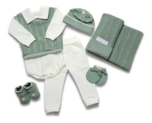 Conjunto Recem Nascido Completo Saida Maternidade Menino Kit