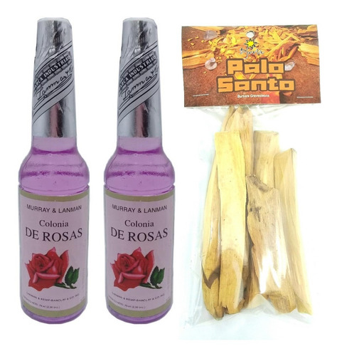 Água Florida Colônia Peruana Rosas 2un.70ml + Palo Santo 50g