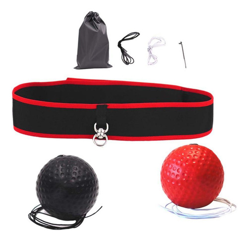 4 Pelota De Reflejo De Boxeo Para Adultos Y Bolas Rojas