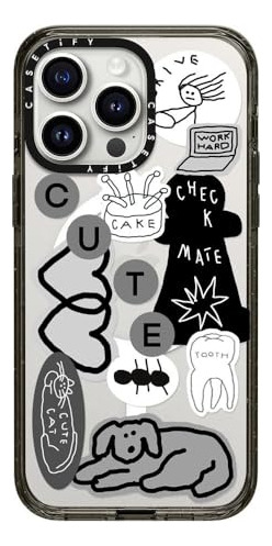 Funda Para iPhone 15 Pro Max Transparente Negro -29