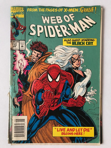 Web Of Spiderman #113 Comic Muy Maltratado Gambit Black Cat