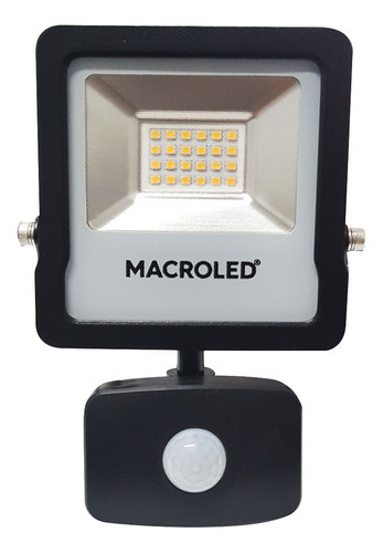 Reflector Led Macroled 20w Con Sensor De Movimiento Luz Fría