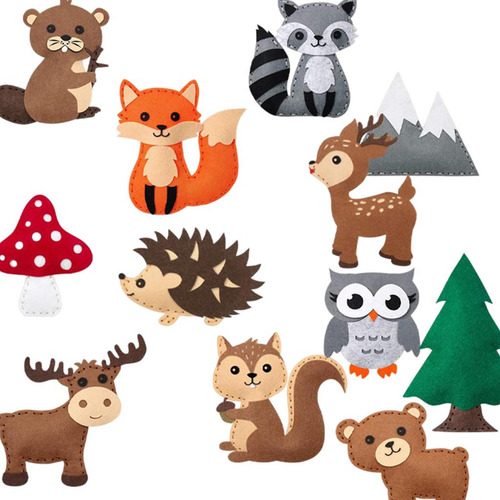 2 De Costura De Fieltro Manualidades De Animales Animales