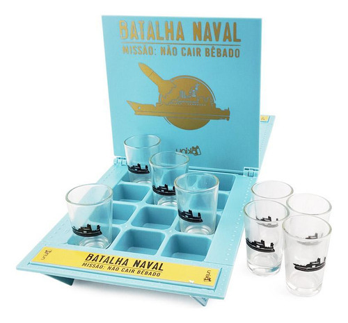 Jogo Tabuleiro Batalha Naval Drink Game Festa 8 Copos Shot