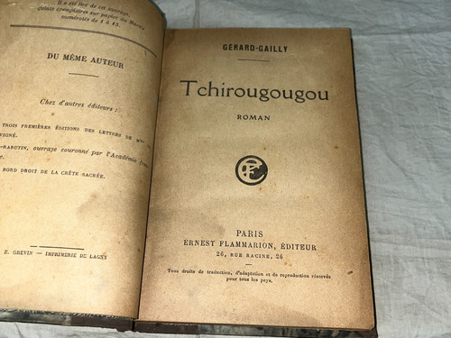 Tchirougougou - Gerard Gailly - Flammarion (Usado)