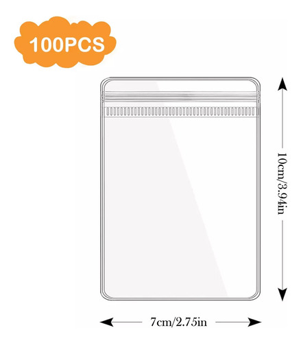 Autosellantes 7x10cm Pvc Transparente Para Joyerí 100 Bolsas