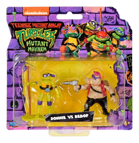 Tortugas Ninja - Mini Figuras X2 Donnie Vs Bebop - 83310