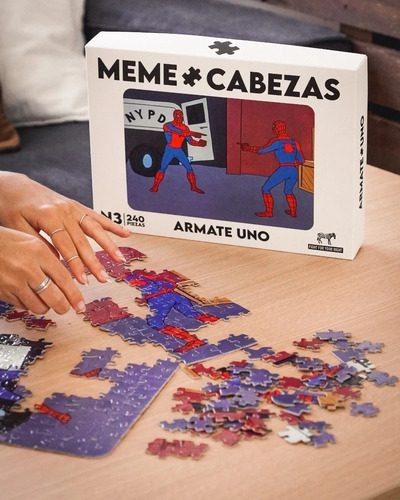 Imagen 5 de 10 de Juego De Mesa Meme Cabezas Pack X 3 Fight Rompecabezas