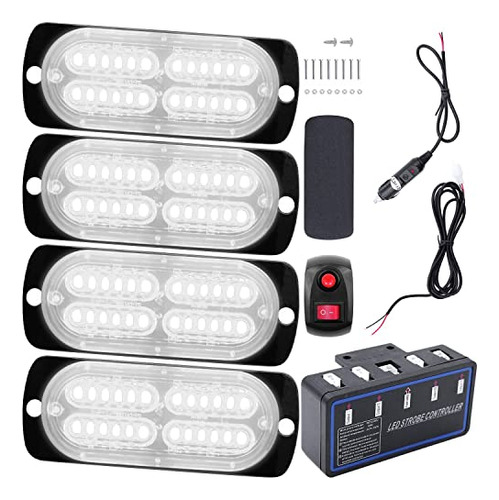 Ease2u E Led Strobe Lights For Trucks Vehicles Suvs, 4pcs W1