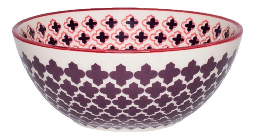 Bowl Conico X 4 Ceramica Decorado Cereales Fruta 600ml