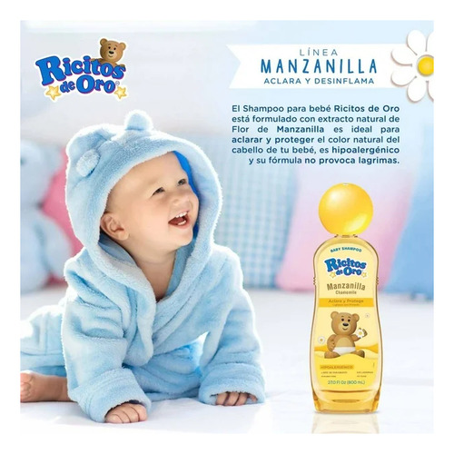 Shampoo Ricitos De Oro Manzanilla Hipoalergenico 800 Ml