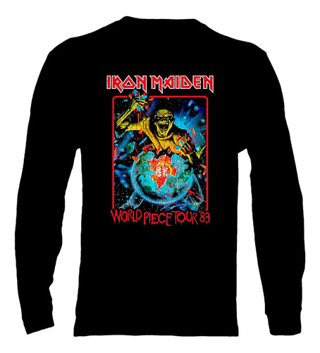 Polera Manga Larga Iron Maiden - Ver 154 - World Piece Tour