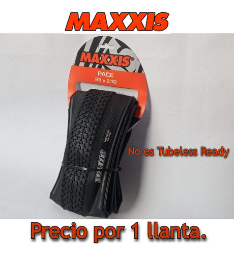 Imagen 1 de 9 de  Llanta Maxxis Pace 29*2.10 Plegable En Kevlar. 60 Tpi