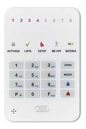 Alarma Casa Mini Teclado De Control X-28 T8m-mpxh 8 Zonas