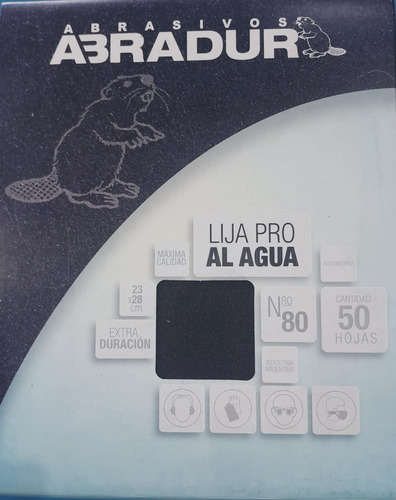 Lija Pro Al Agua Marca Abradur X 10 Unds, Lijado En Seco 