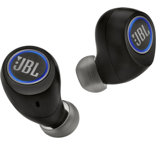 Fone de ouvido in-ear sem fio JBL Free preto com luz LED